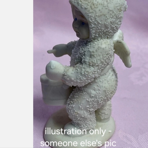 Department 56 Child/Angel Drumming, Snow Baby Series, Shall I Play For You NWOT - Picture 5 of 5